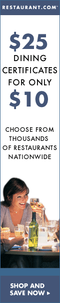 Restaurant.com dining certificates for just $10