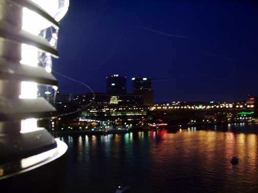 Picture of the City of Knoxville at night from the river front of Tennessee River Knoxville, Tennessee