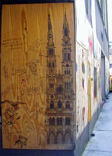 grafitti on Market Square, Knoxville