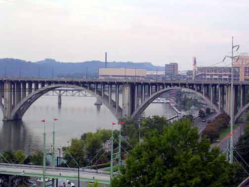 Picture from under the Henley Street Bridge in Knoxville, Tennessee
