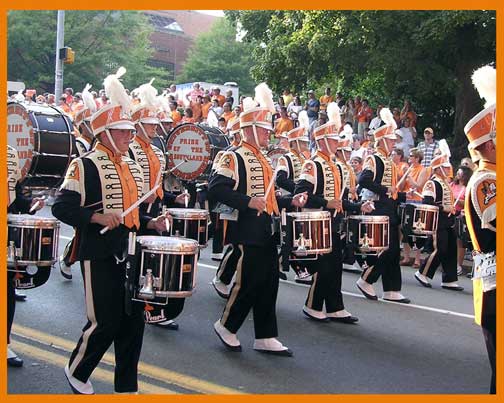 Picture of the "Pride of the Southland" - The University of Tennessee Volunteers Marching Band