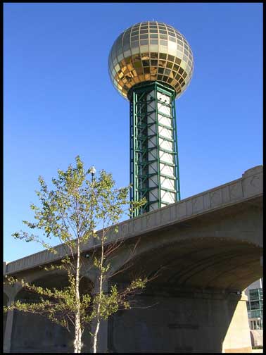 Picture of Knoxville Sunsphere from 1982 Worlds Fair